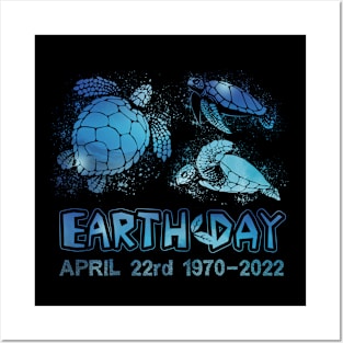 Earth Day 52nd Anniversary Turtle April 22nd Posters and Art